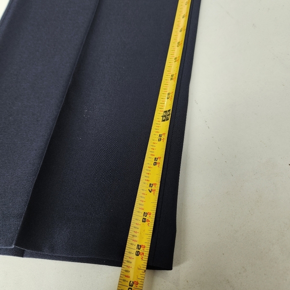 HAGGAR Mens Repreve Stria Classic Fit Flat Front Dress Pant Navy Blue Sz 42"x29" - Picture 4 of 12